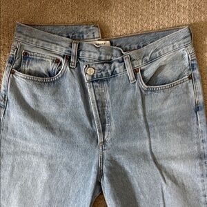 Agolde Blue Straight Leg Jeans Classic Style